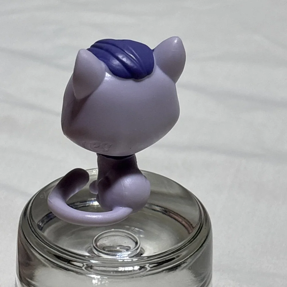 Littlest Pet Shop‎ LPS #2-76 Dane Catso Cat Purple Kitty Blue Eyes